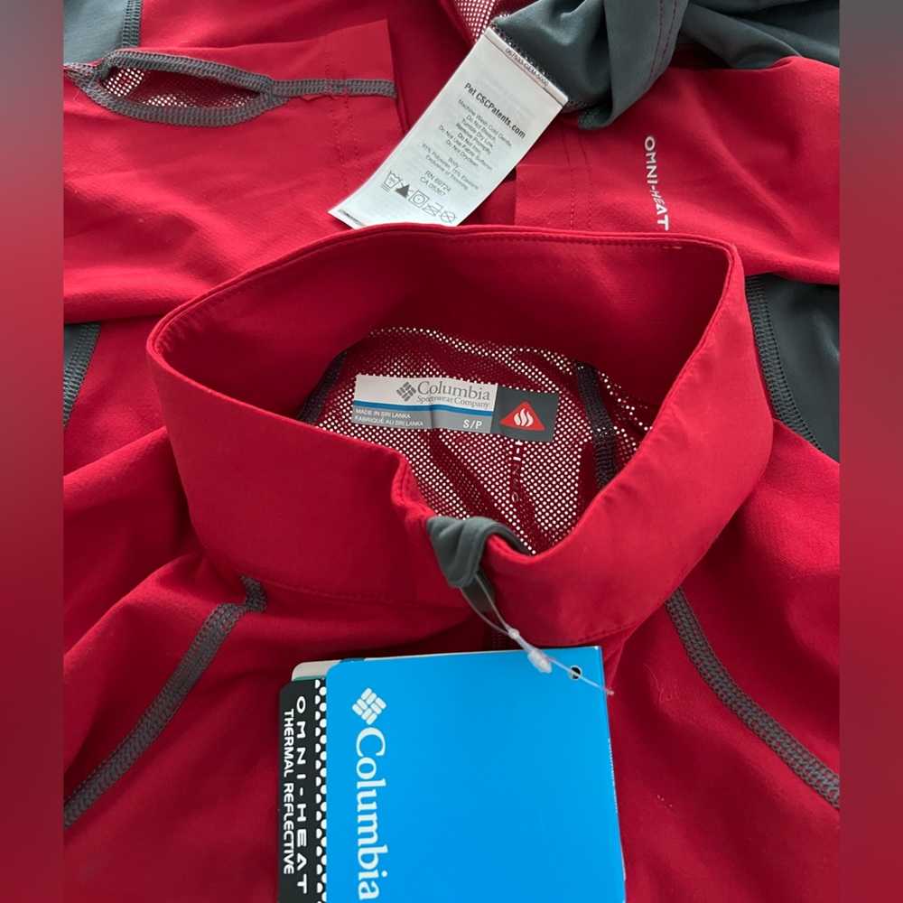 COLUMBIA OMNI-HEAT THERMAL REFLECTIVE RED LIGHT WEIGHT JACKET SIZE S/P NWTS! - Picture 14 of 16